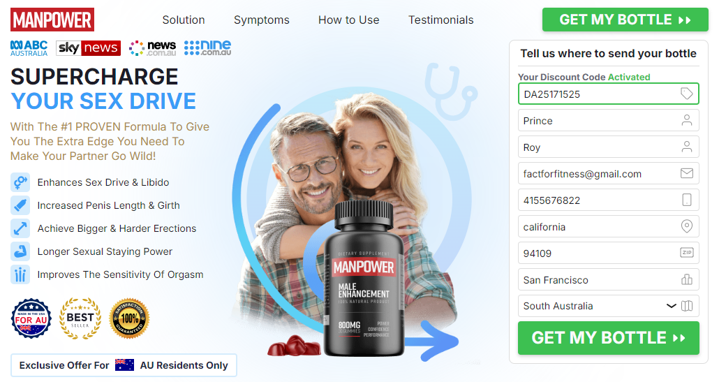 ManPower Male Enhancement Gummies Australia/AU ManPower Male Enhancement Gummies Australia/AU